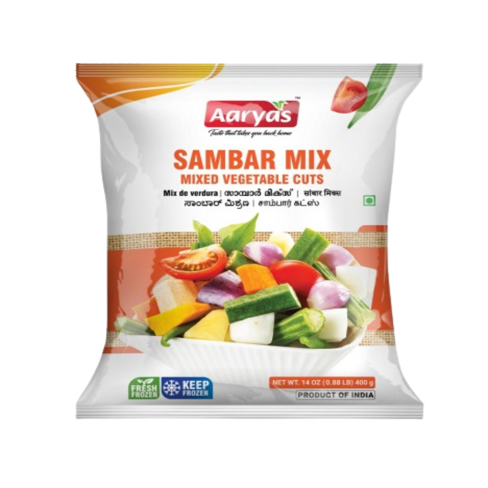 Buy Aaryas Frozen Sambar Mix 400g online at the best price from FAIRMART.