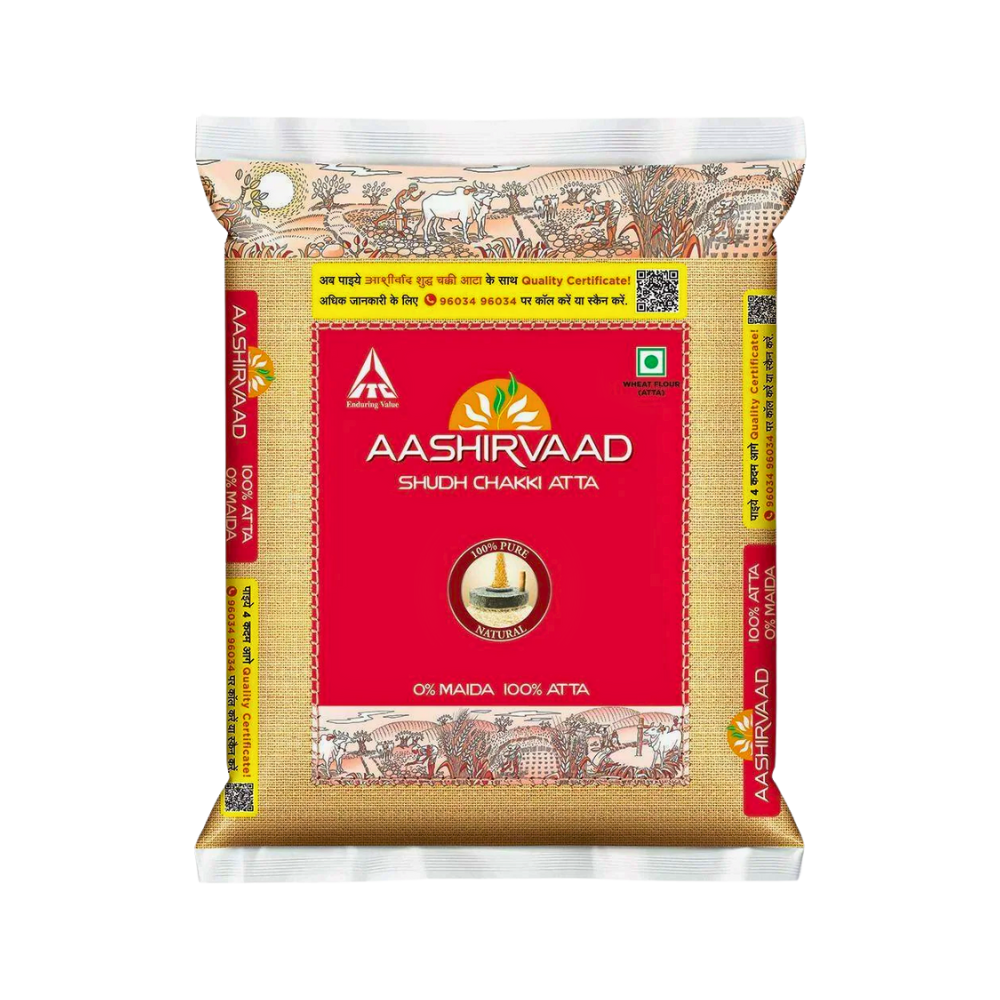 Buy Aashirvaad Chakki Atta 5kg online at the best price from FAIRMART.