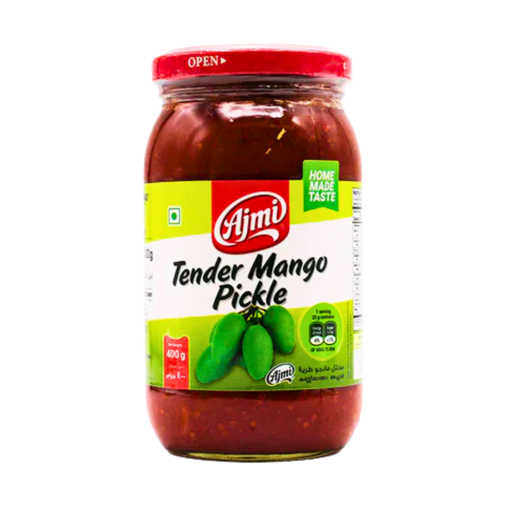 Buy Ajmi Tender Mango Pickle 400g online at the best price from FAIRMART.
