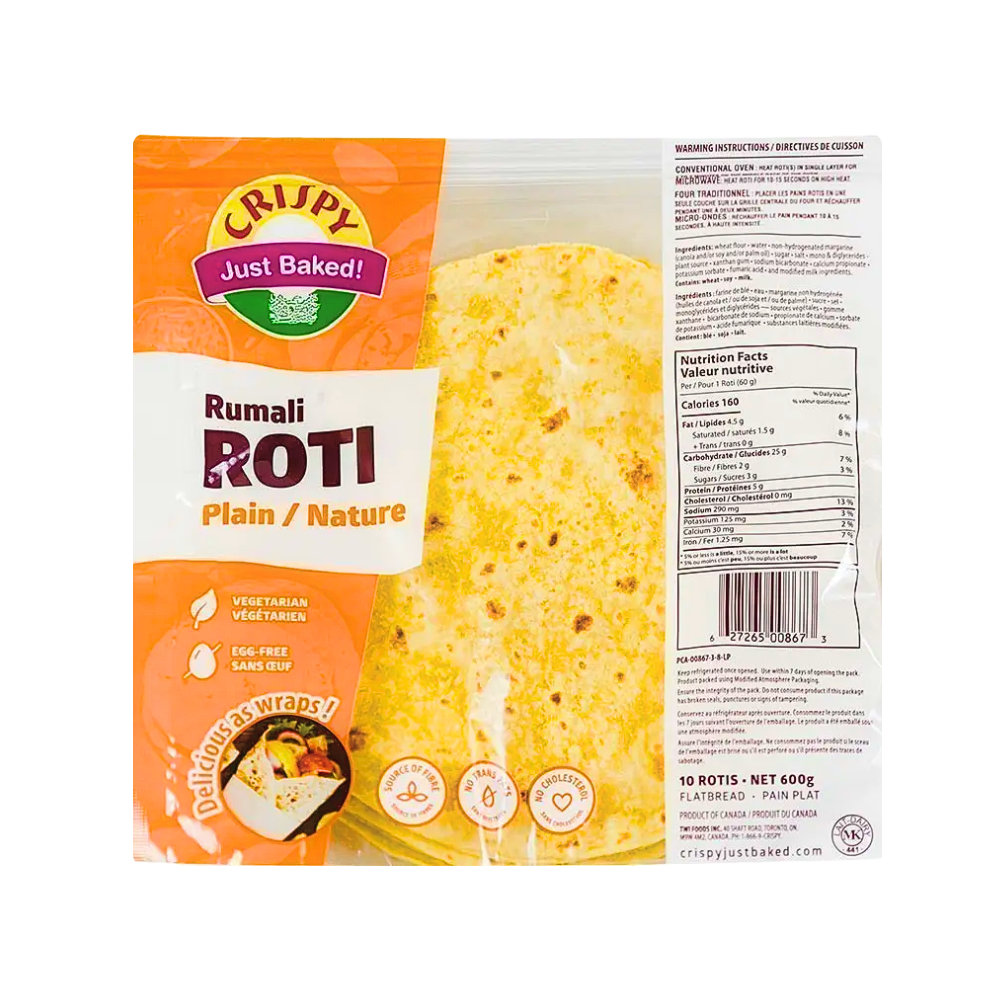 Buy Crispy Frozen Rumali Roti Wheat 600g online at the best price from FAIRMART.