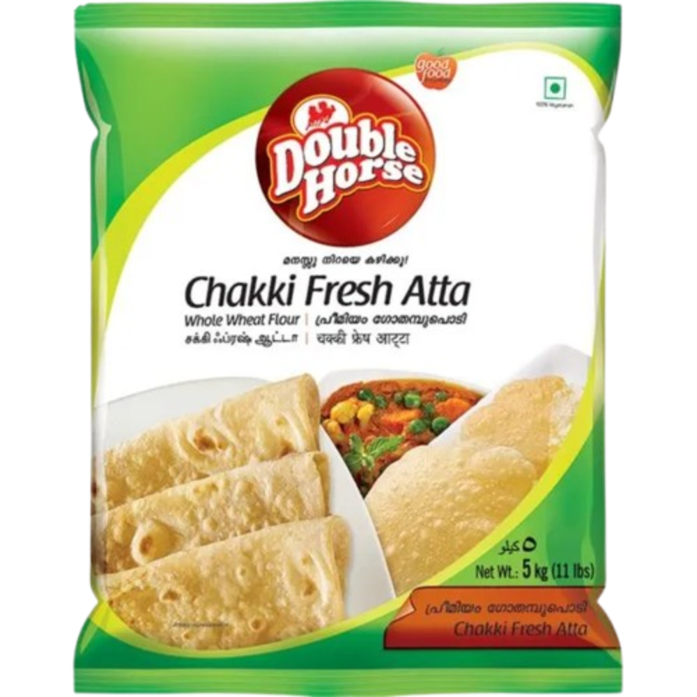 Buy Double Horse Chakki Atta 5kg online at the best price from FAIRMART.