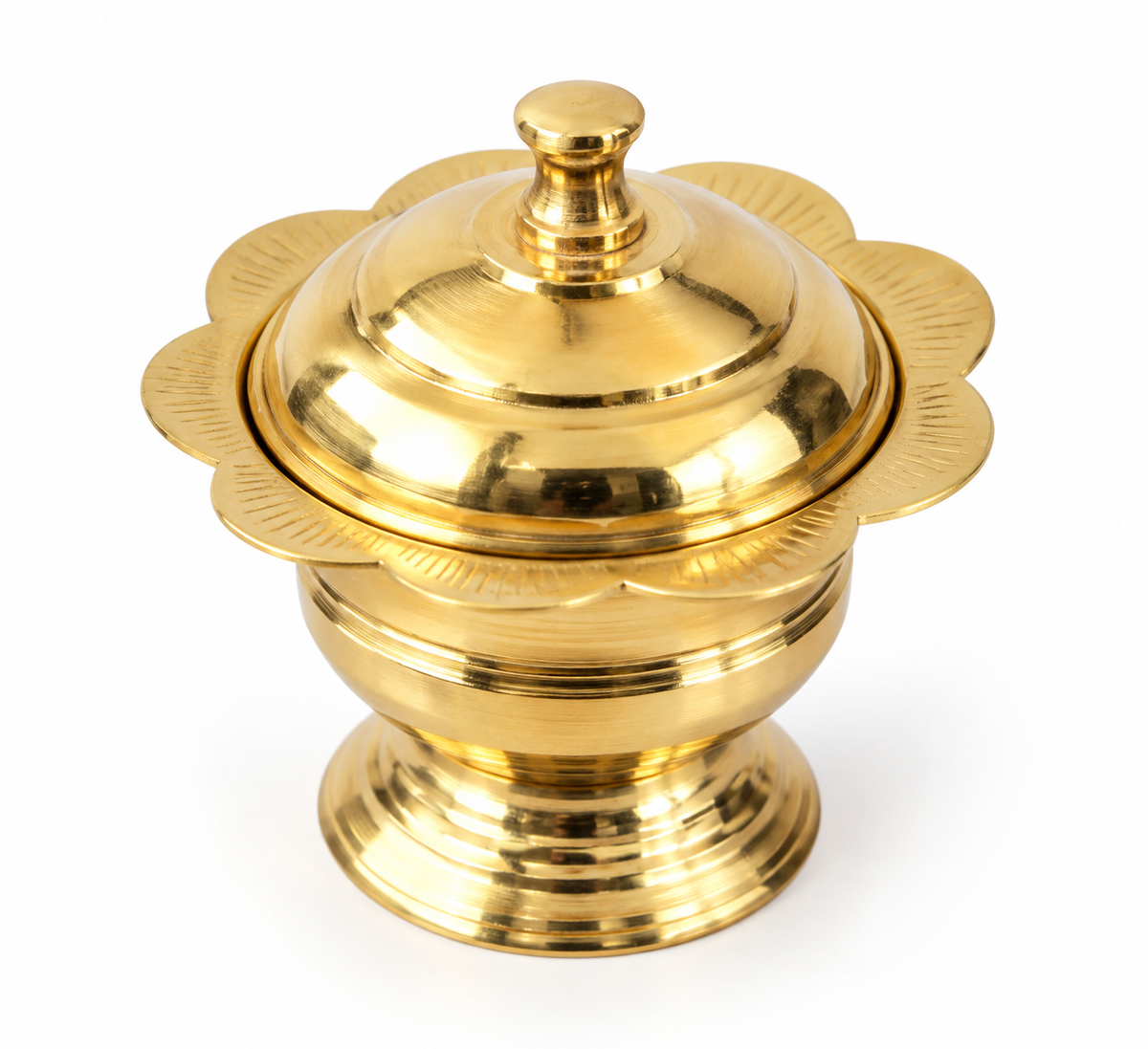 Pure Brass Kumkum Chimizh Box