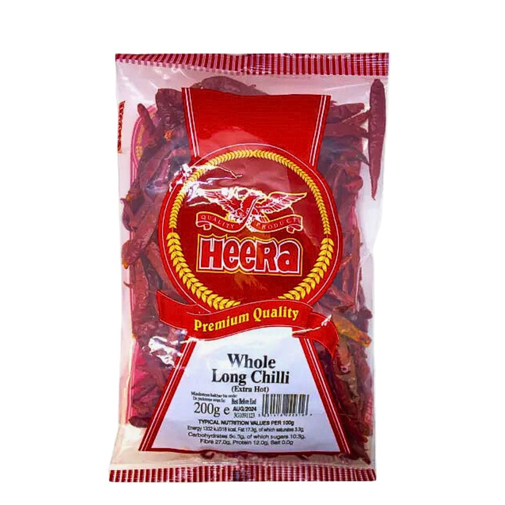 Buy Heera Extra Hot Whole Long Chilli 200g. Online in Fairmart UK