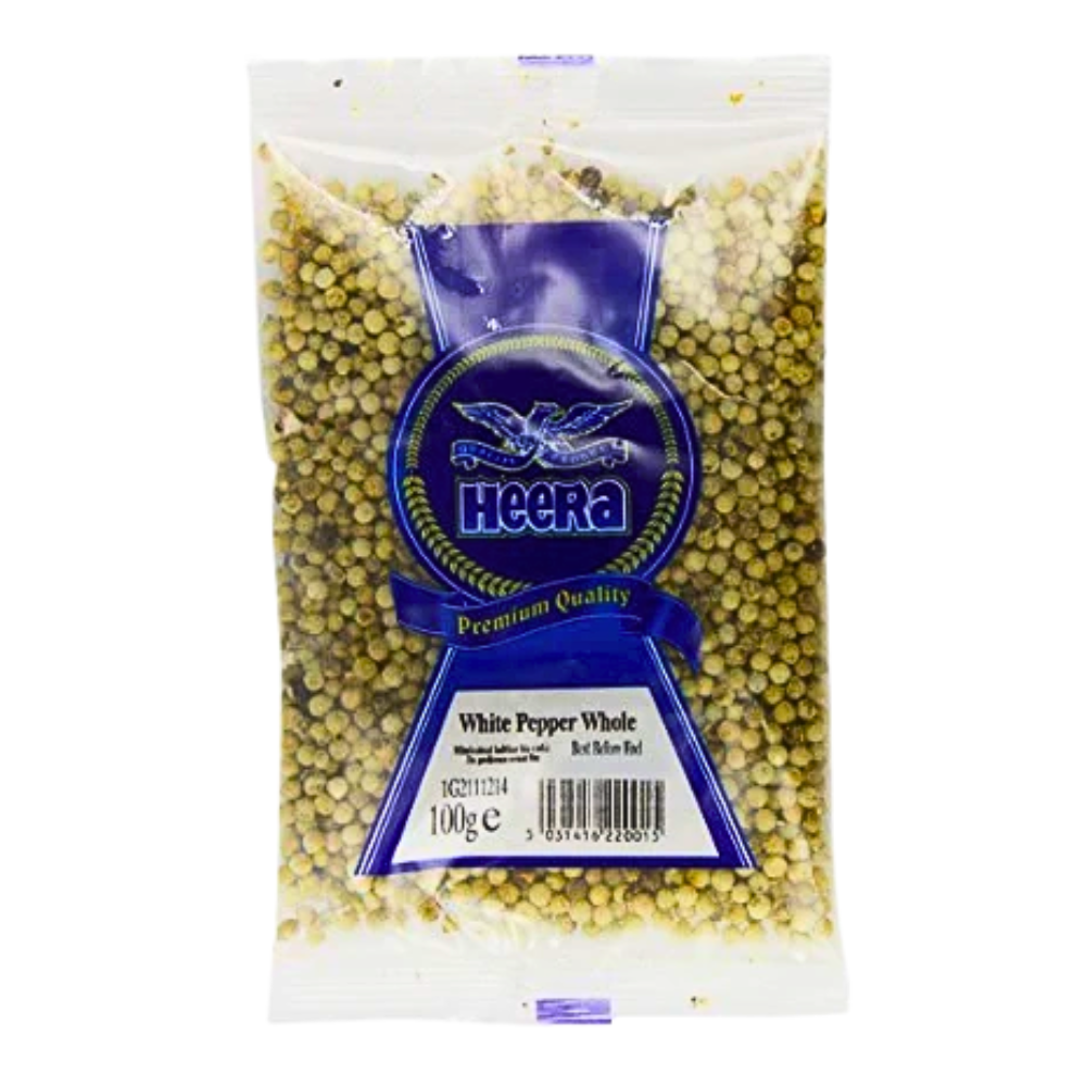 Buy Heera Whole White Pepper 100g Online in Fairmart UK