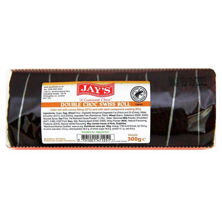 Jays Double Choco Swiss Roll 300g