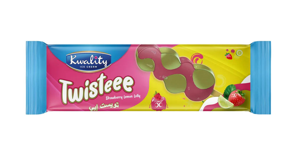 Kwality Strawberry Lemon Lolly Sorbet (Twistee) 65ml