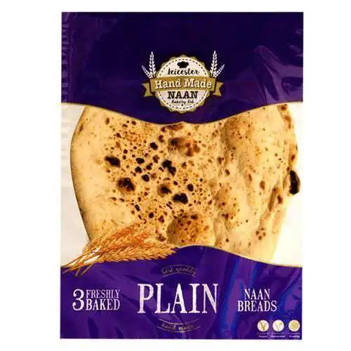 Leicester Bakery Plain Naan Bread 3pcs
