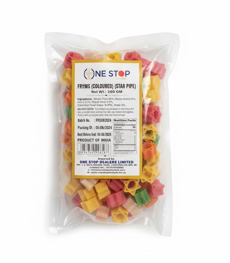 One stop Fryums Star Pipe 200g
