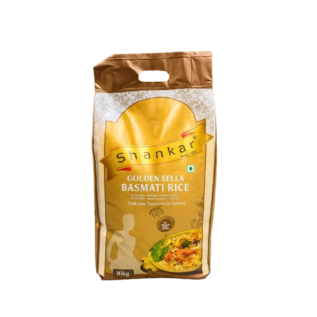 Buy Shankar Golden sella Basmati Rice 10kg Online in Fairmart UK