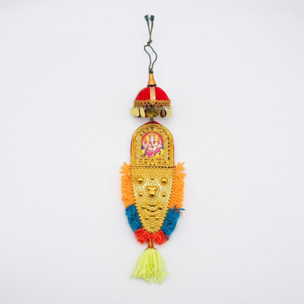 Vgotcha Kerala Golden Nettipattam Elephant Caparison (28x9cm)