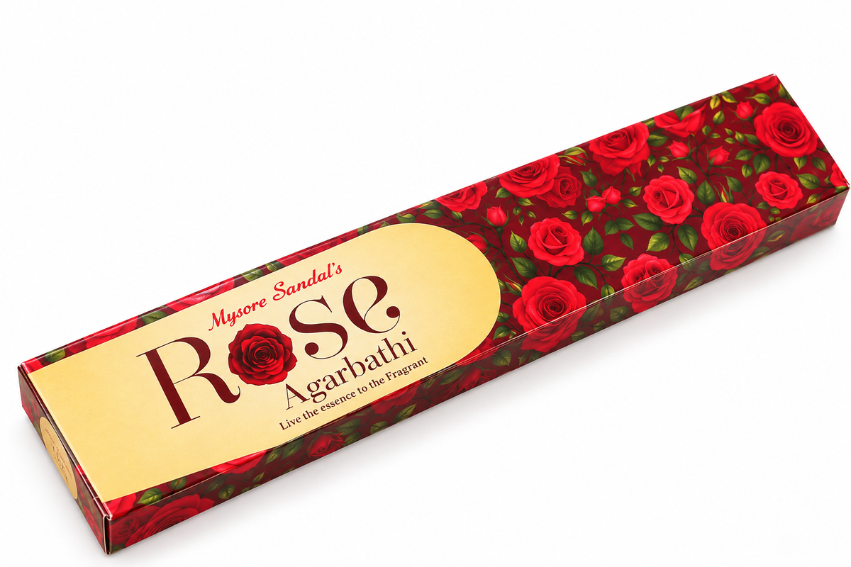 Mysore Sandal & Rose Incense Sticks (Pack of 12)