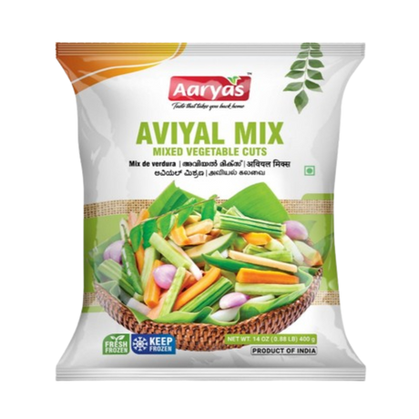 Buy Aaryas Frozen Avial Mix 400g online at the best price from FAIRMART.