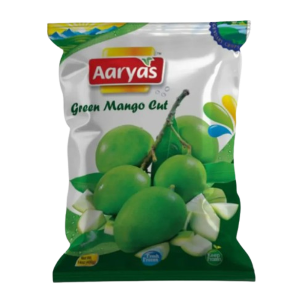 Buy Aaryas Frozen Green Mango Cut 400g online at the best price from FAIRMART.