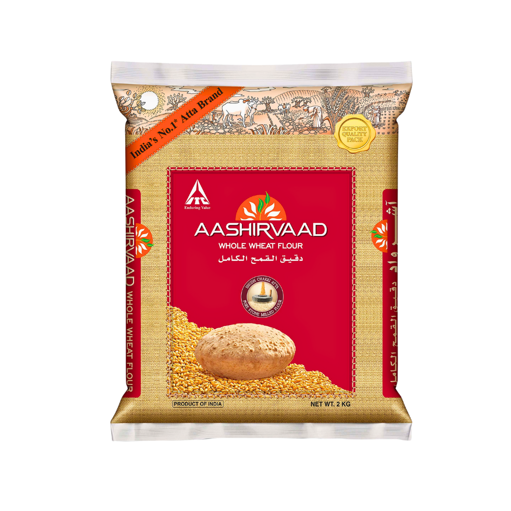 Buy Aashirvaad Whole Wheat Atta 2kg  online at the best price from FAIRMART.