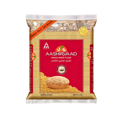 Buy Aashirvaad Whole Wheat Atta 2kg  online at the best price from FAIRMART.
