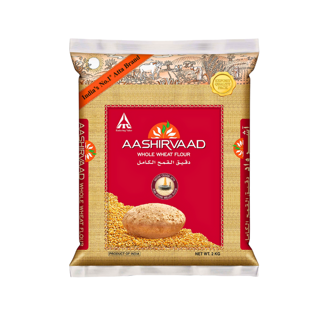 Buy Aashirvaad Whole Wheat Atta 2kg  online at the best price from FAIRMART.