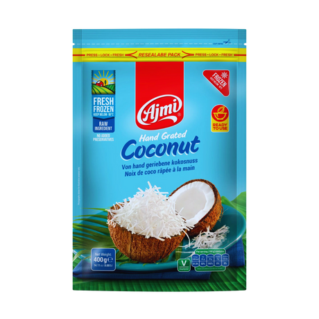 Buy Ajmi Frozen Grated Coconut 400g online at the best price from FAIRMART