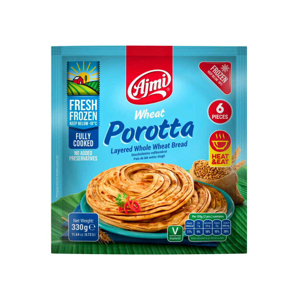 Buy Ajmi Frozen Wheat Porotta 330g online at the best price from FAIRMART.