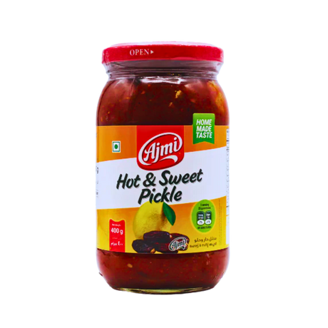 Buy Ajmi Hot & Sweet Pickle 400g online at the best price from FAIRMART