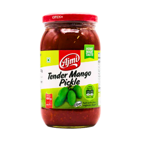 Buy Ajmi Tender Mango Pickle 400g online at the best price from FAIRMART.