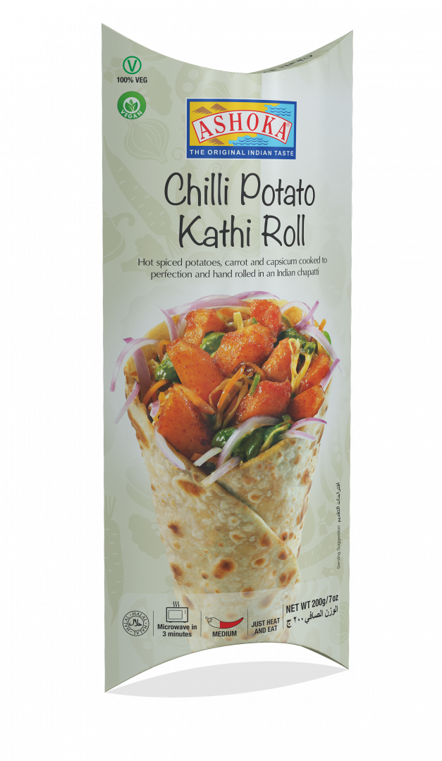 Ashoka Frozen Chilli Potato Kathi Roll 200g