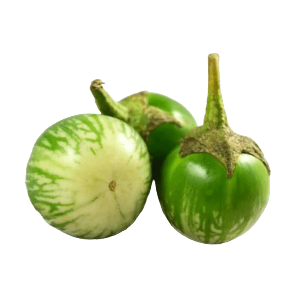 Aubergine Small (Round Ravaya / Green Aubergine)