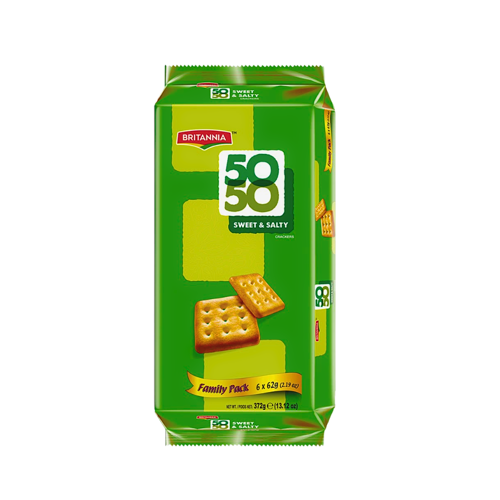 Buy Britannia 50-50 Sweet & Salty 372g  online at the best price from FAIRMART.