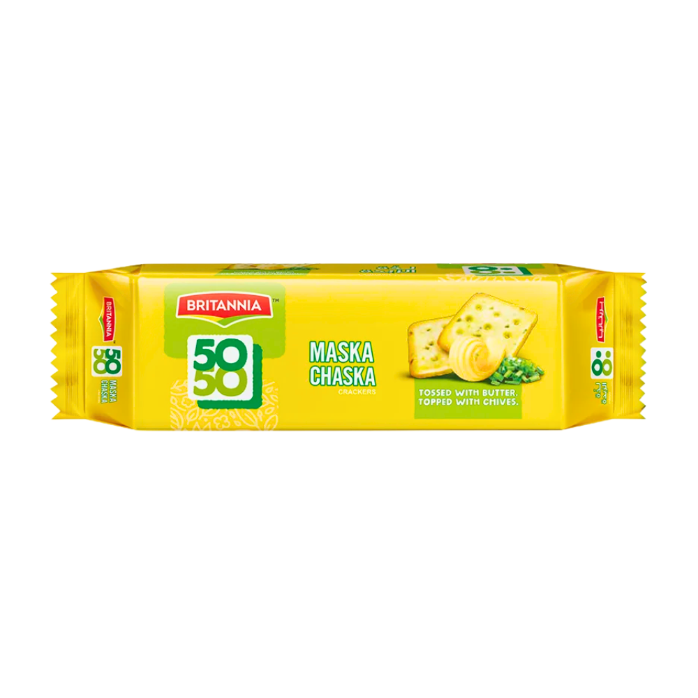 Buy Britannia 50 50 Maska Chaska Crackers 62g  online at the best price from FAIRMART.