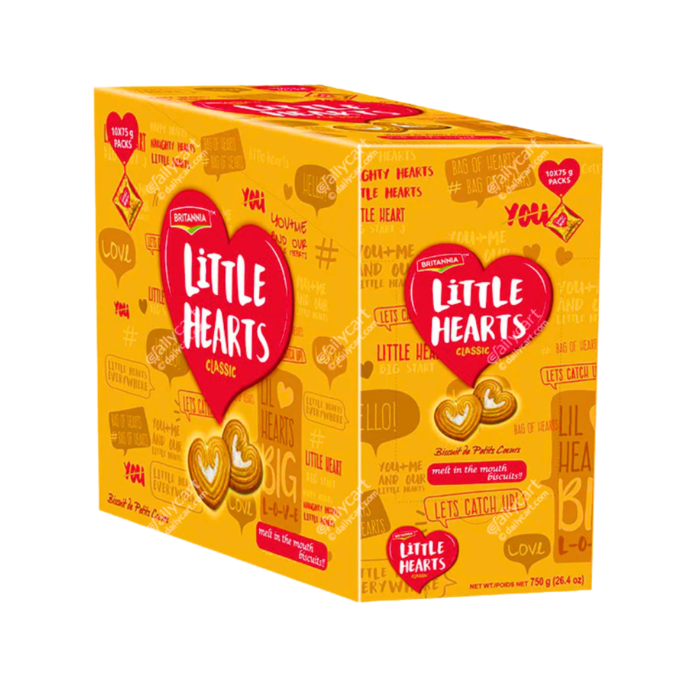 Britannia Little Hearts Biscuits Value Pack (10X75g)