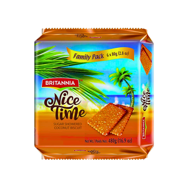 Buy Britannia Nice Time Coconut Biscuits 480g  online at the best price from FAIRMART.