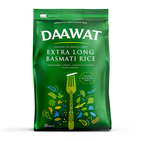 Buy Daawat Extra Long Basmati Rice 20kg Online in Fairmart UK