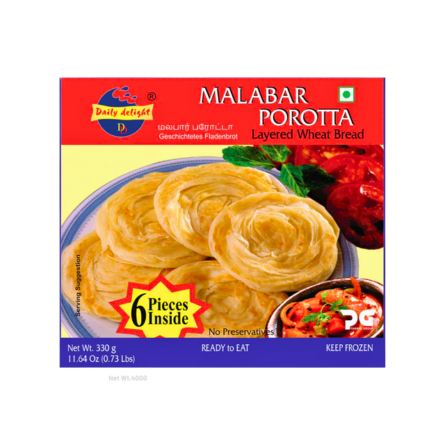 Buy Daily Delight Frozen Malabar Porotta 330g  online at the best price from FAIRMART.