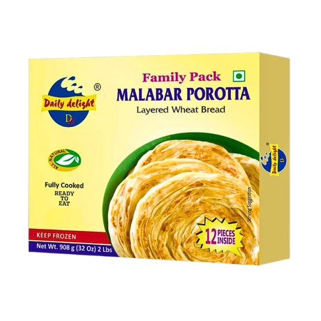 Buy Daily Delight Frozen Malabar Porotta 908g  online at the best price from FAIRMART.
