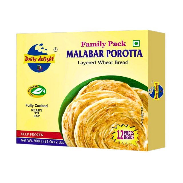 Buy Daily Delight Frozen Malabar Porotta 908g  online at the best price from FAIRMART.