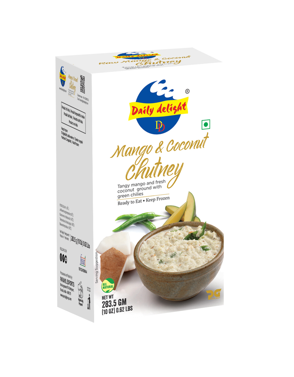 Daily Delight Frozen Mango Coconut Chutney 284g