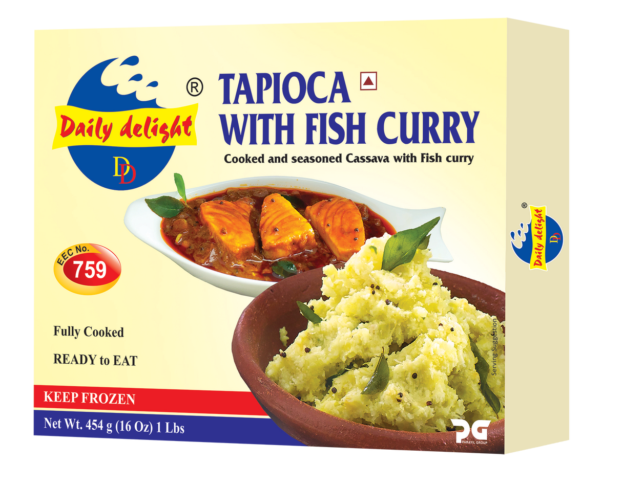 Buy Daily Delight Frozen Tapioca With Fish Curry 454g Online in Fairmart UK