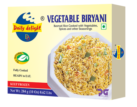 Buy Daily Delight Frozen Vegetable Biryani 284g Online in Fairmart UK