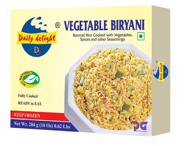 Buy Daily Delight Frozen Vegetable Biryani 284g Online in Fairmart UK
