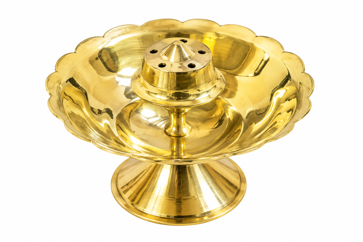 Pure Brass Incense Stick Holder (5 Holes)