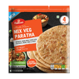Haldiram’s Frozen Mix Veg Paratha 400g – frozen Indian mixed-vegetable stuffed parathas, ready-to-heat flatbreads available at Fairmart Online UK