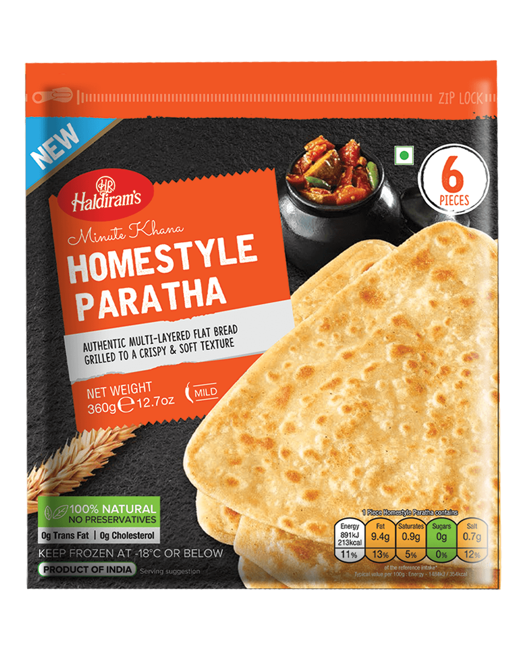 Haldirams Frozen Home Style Paratha 360g