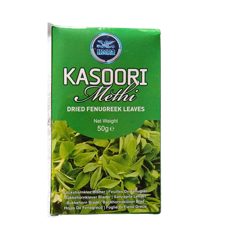 Buy Heera Kasoori Methi (Dried Fenugreek Leaves) 50g Online in Fairmart UK