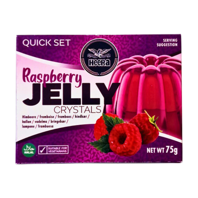 Buy Heera Raspberry Flavour Jelly Crystals 75g Online in Fairmart UK