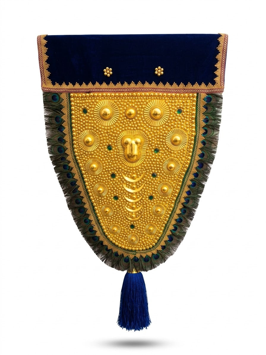 Traditional Kerala Nettipattam Peacock Design (35x26 Inch)