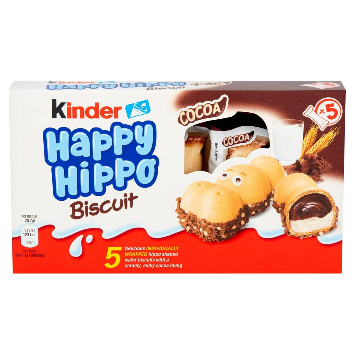 Kinder Happy Hippo Milk And Cocoa Cream 103g