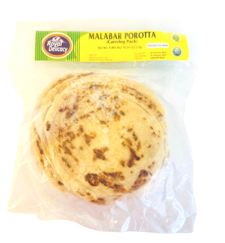 Royal Delicacy Frozen Malabar Porotta 2kg (Restaurant Pack)