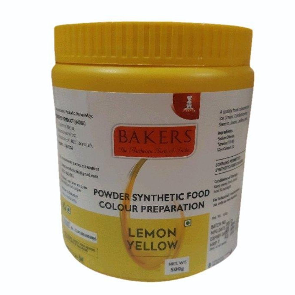 Bakers Lemon Yellow Food Colour Powder 100g